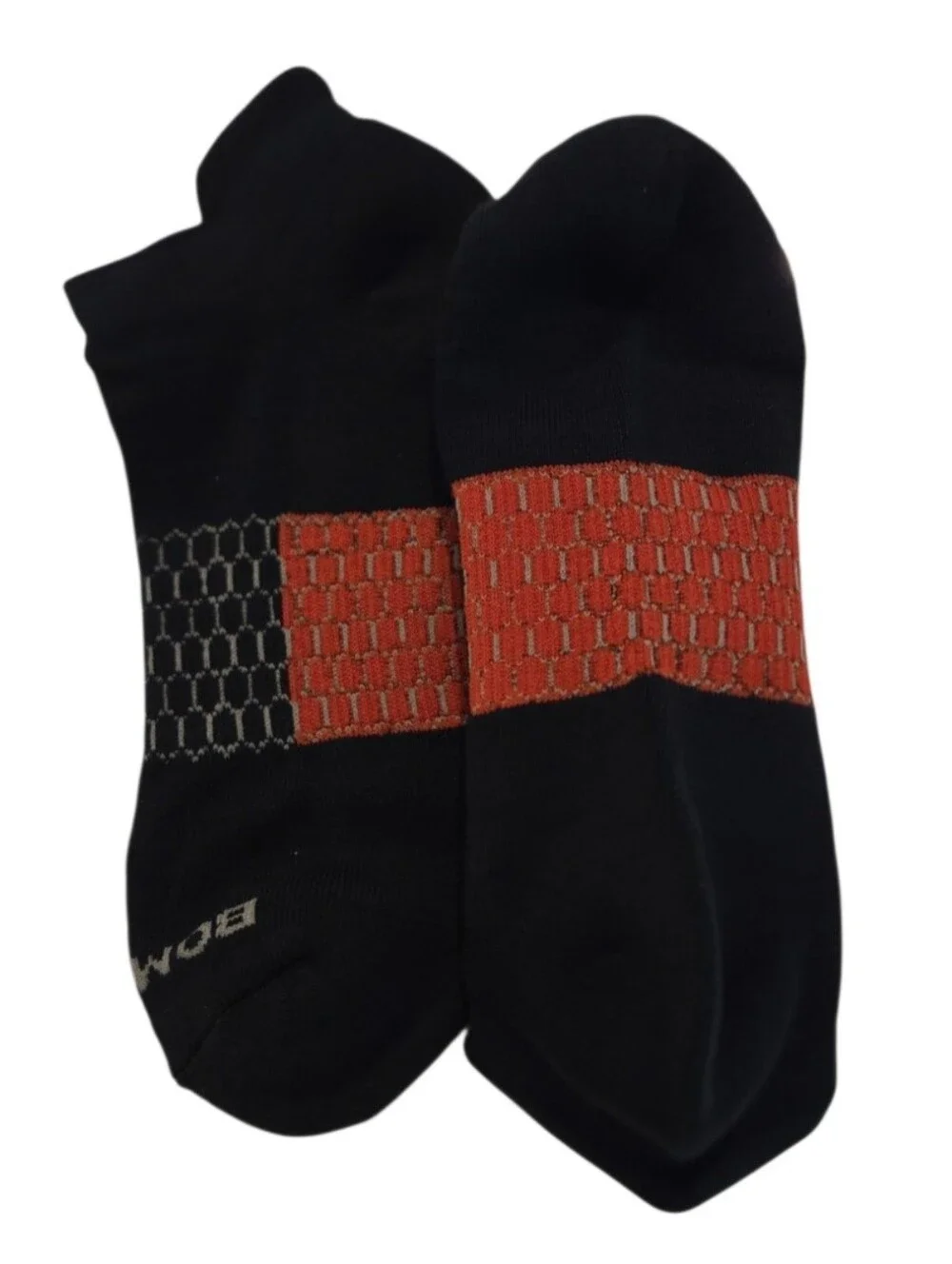 Bombas Large Ankle Socks Black & Red 5 Pair BNWT Unisex Honeycomb Arch Support